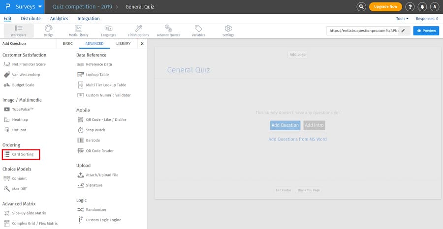 configuracion card sorting