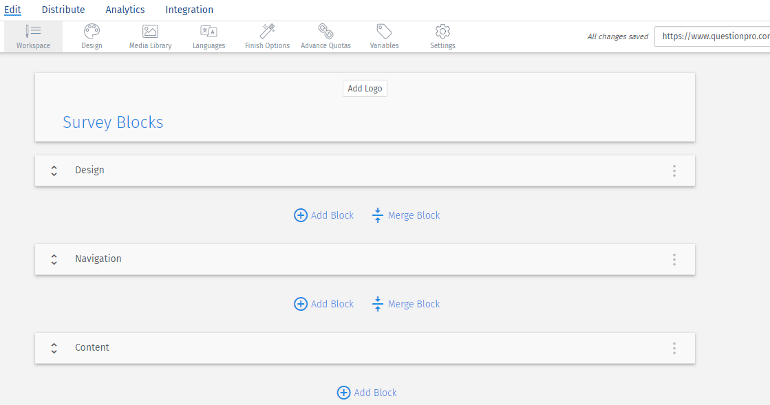 Example of survey block