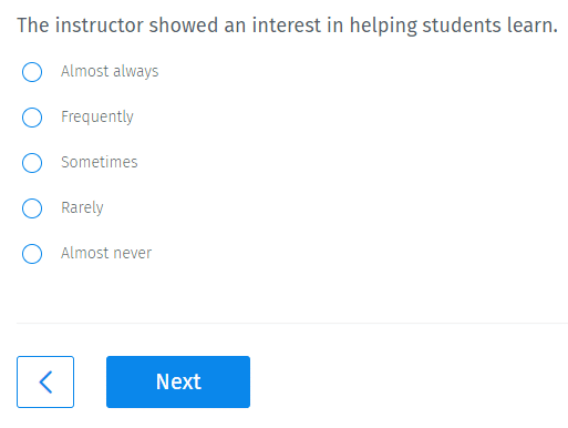 The instructor showed an interest in helping students learn