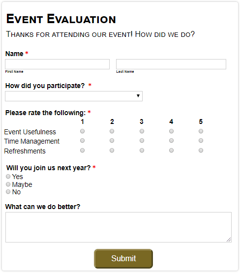 Survey Participation Form