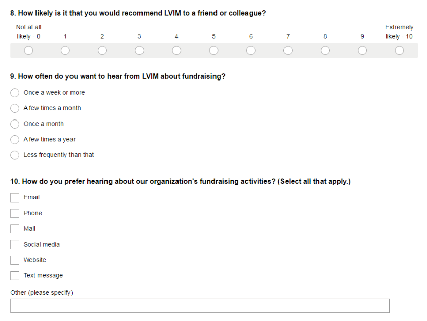 3 nonprofit donor survey