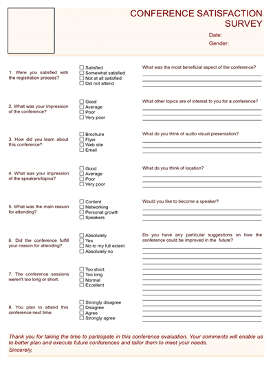 Formbox conference satisfaction survey