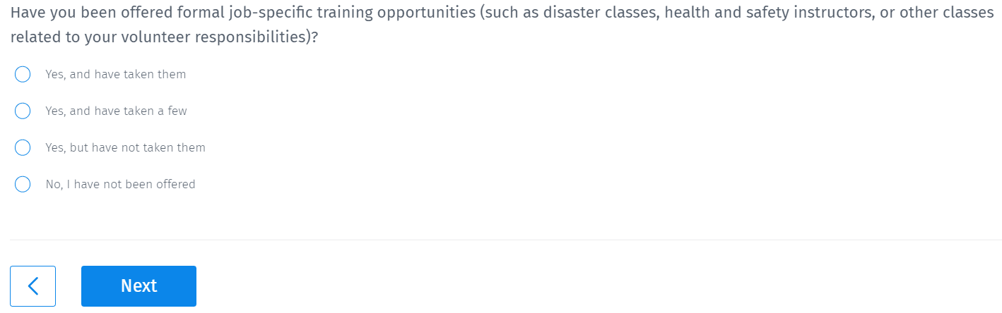 Have you been offered formal training