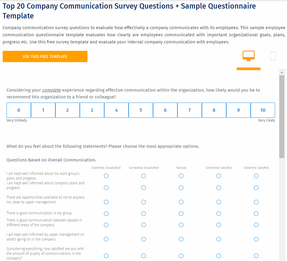 Company-communications-evaluation-survey-template-QuestionPro