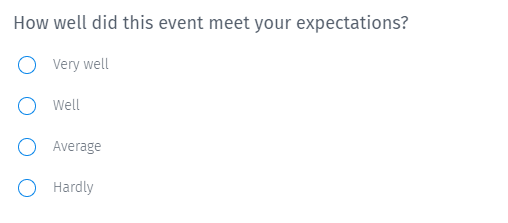 Event feedback survey