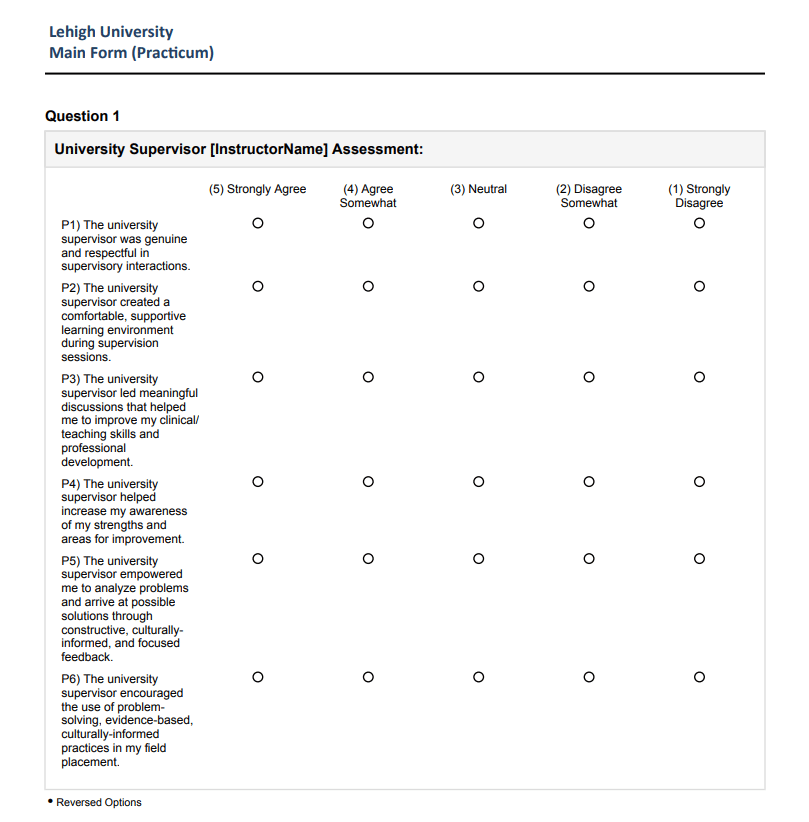 university assessment