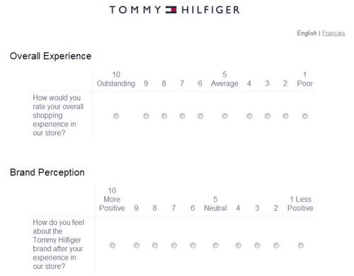 Tommy hilfiger on sale survey discount
