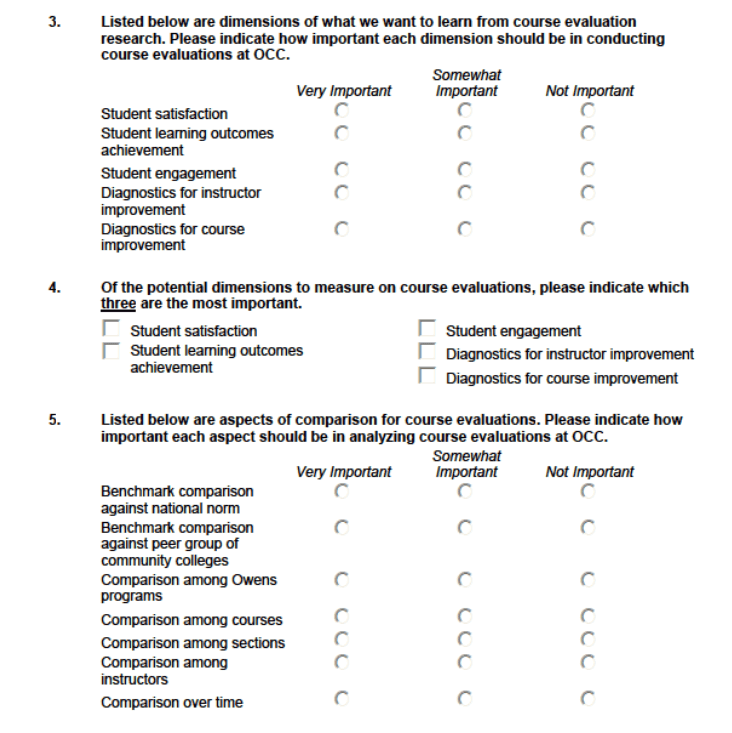 student course evaluation survey 2