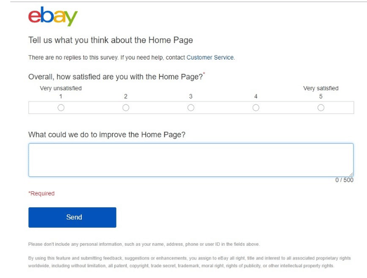 סקר שביעות רצון לקוחות eBay  