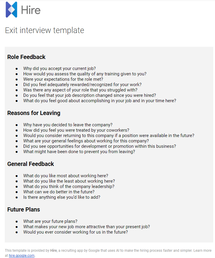 3 essential exit interview survey examples