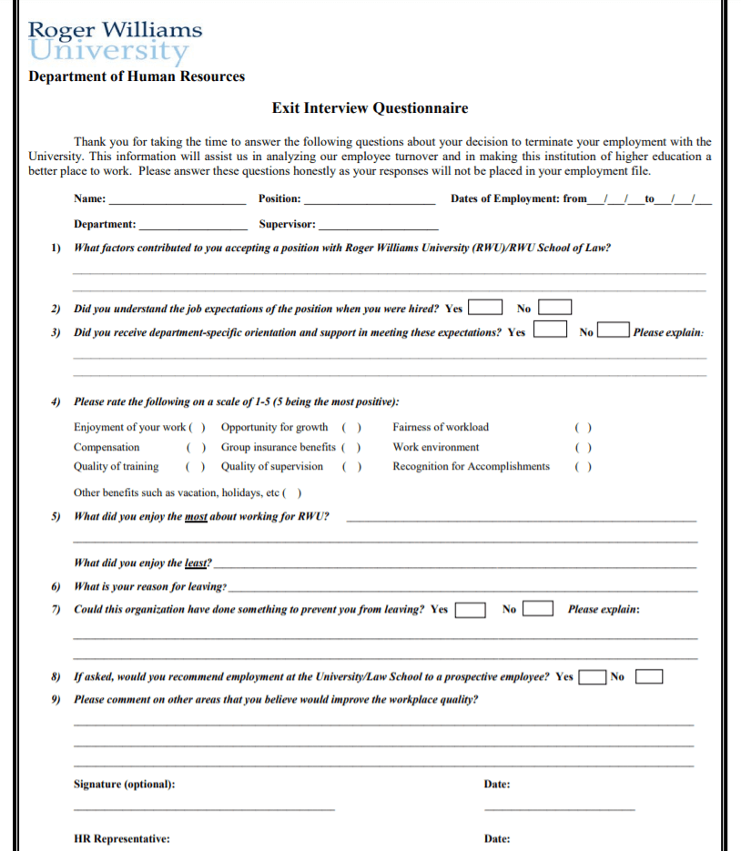 roger-williams-exit-interview-template