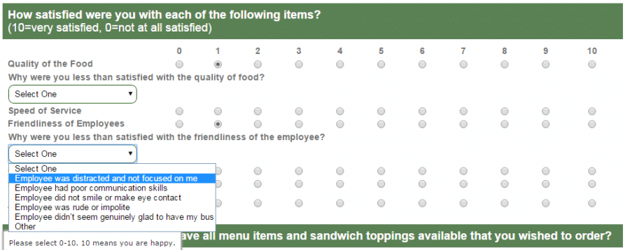 Subway Klanttevredenheid + Enquêtesjabloon