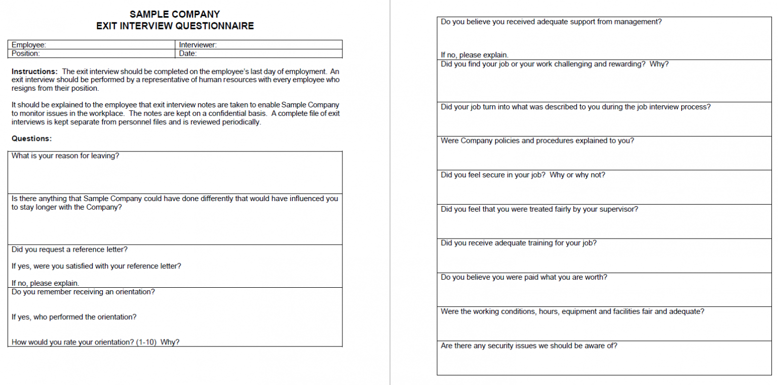 research paper on exit interview