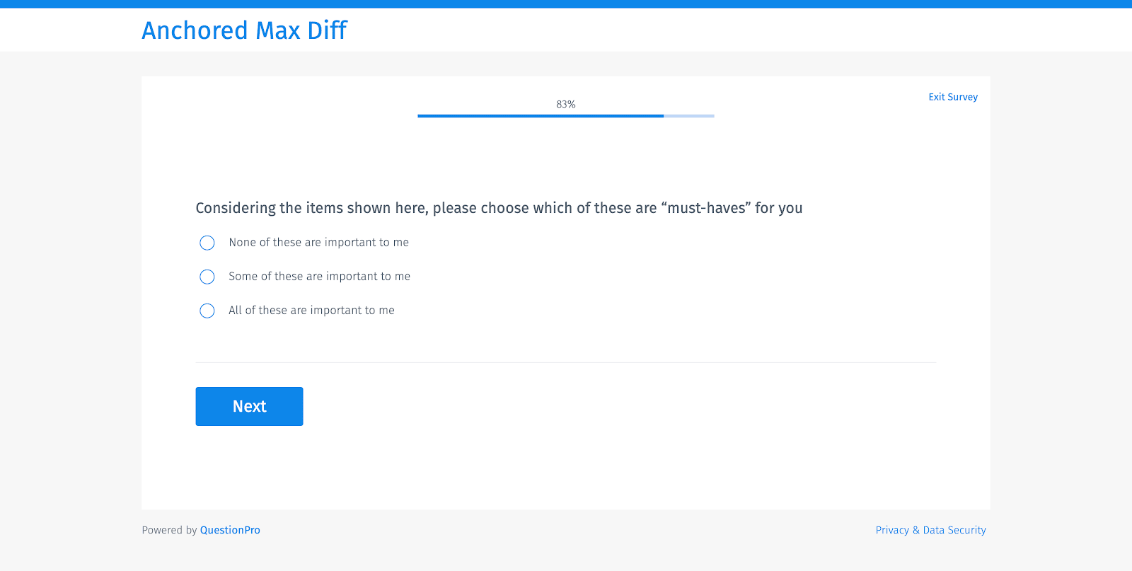 Dual Response Method