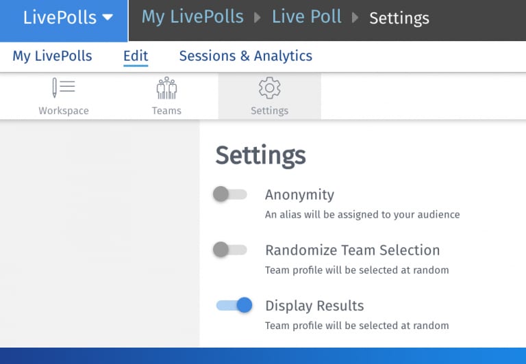 Pasos para configurar LivePolls