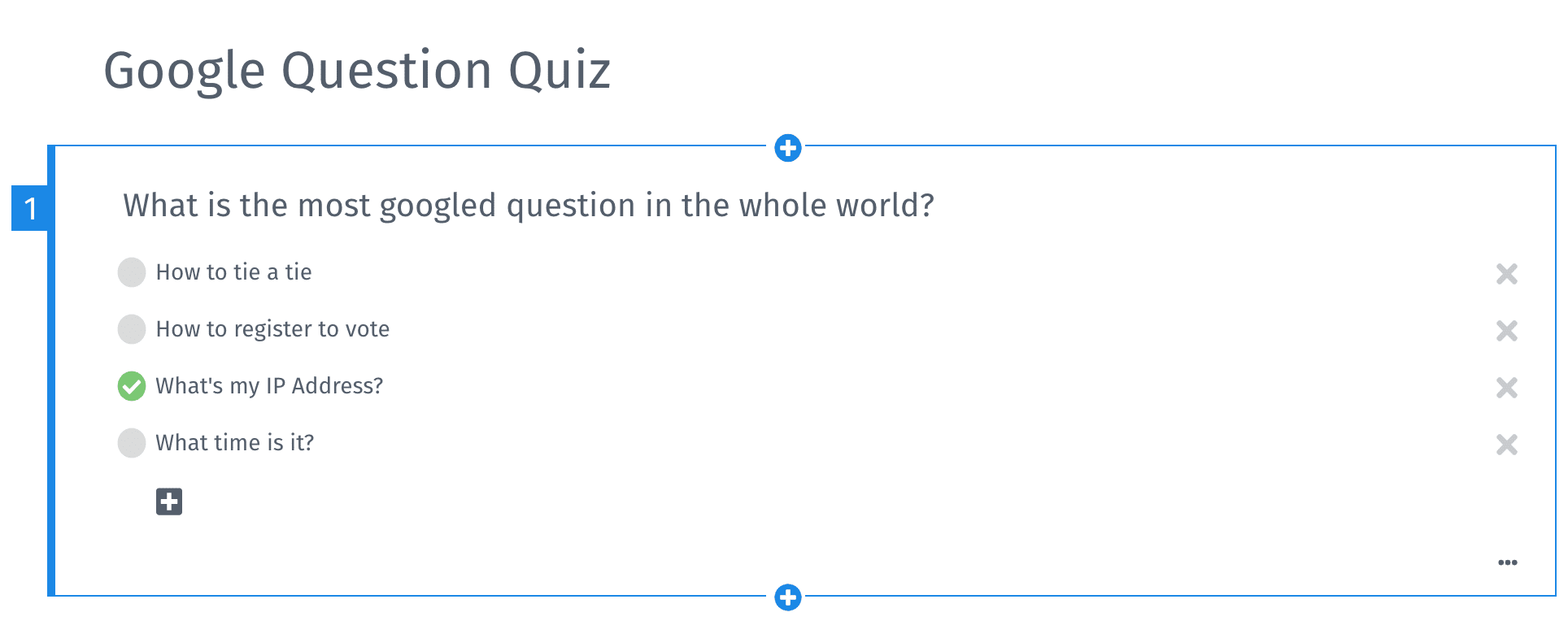 QuestionPro LivePollsは、クイズ問題を追加します。