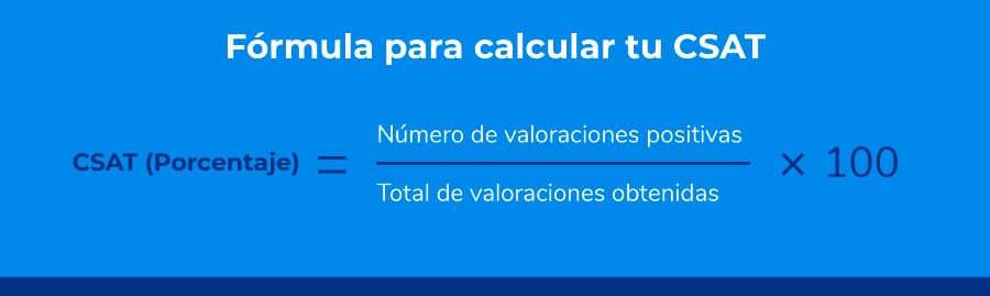 Fórmula de la Puntuación de Satisfacción del Cliente 