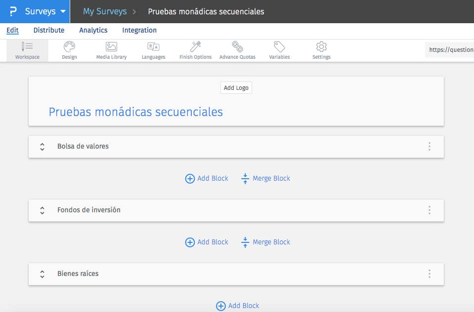 cómo configurar una prueba monádica secuencial