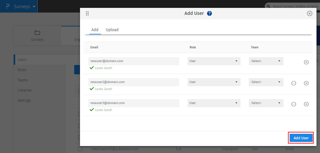 add users in bulk to your account
