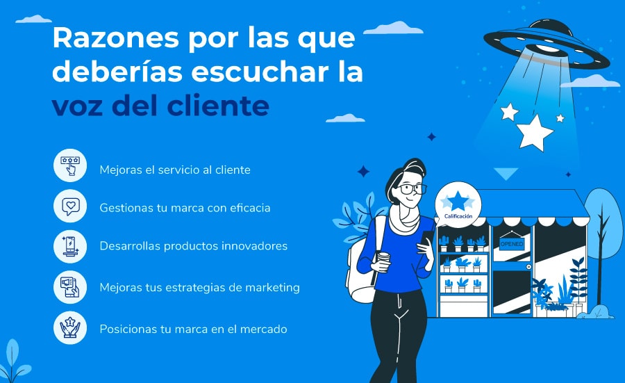 beneficios de escuchar la voz del cliente