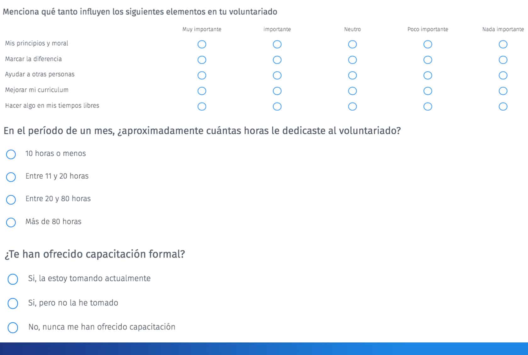 ejemplos de preguntas para encuestas sociales