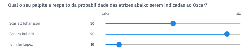 pergunta múltipla escolha deslizante numérico