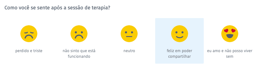 pergunta múltipla escolha emoji