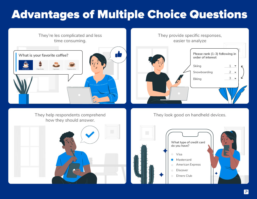 Advantages of multiple choices questions
