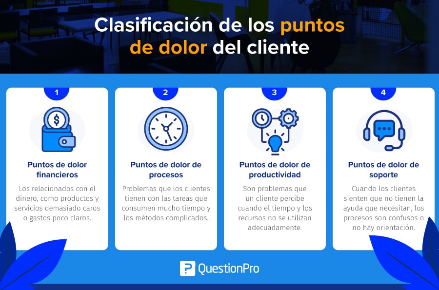 clasificación de los puntos de dolor del cliente