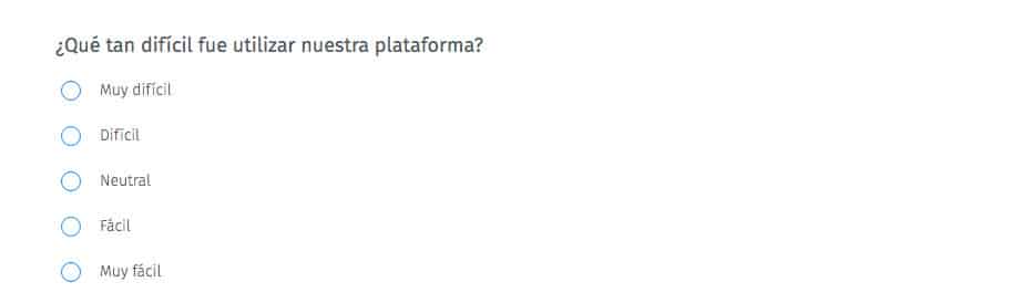 ejemplo de Escala de valoración de encuestas