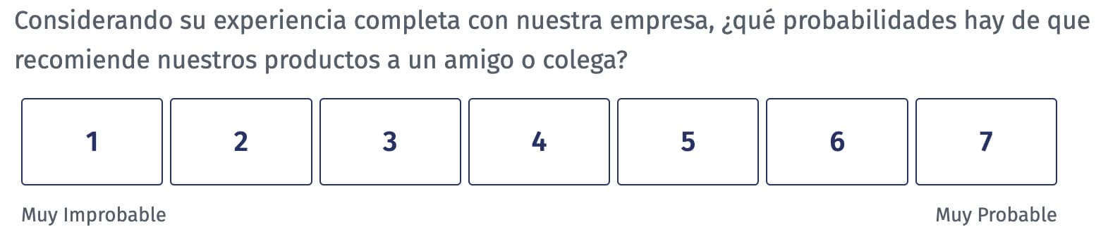 escala nps del 1 al 7