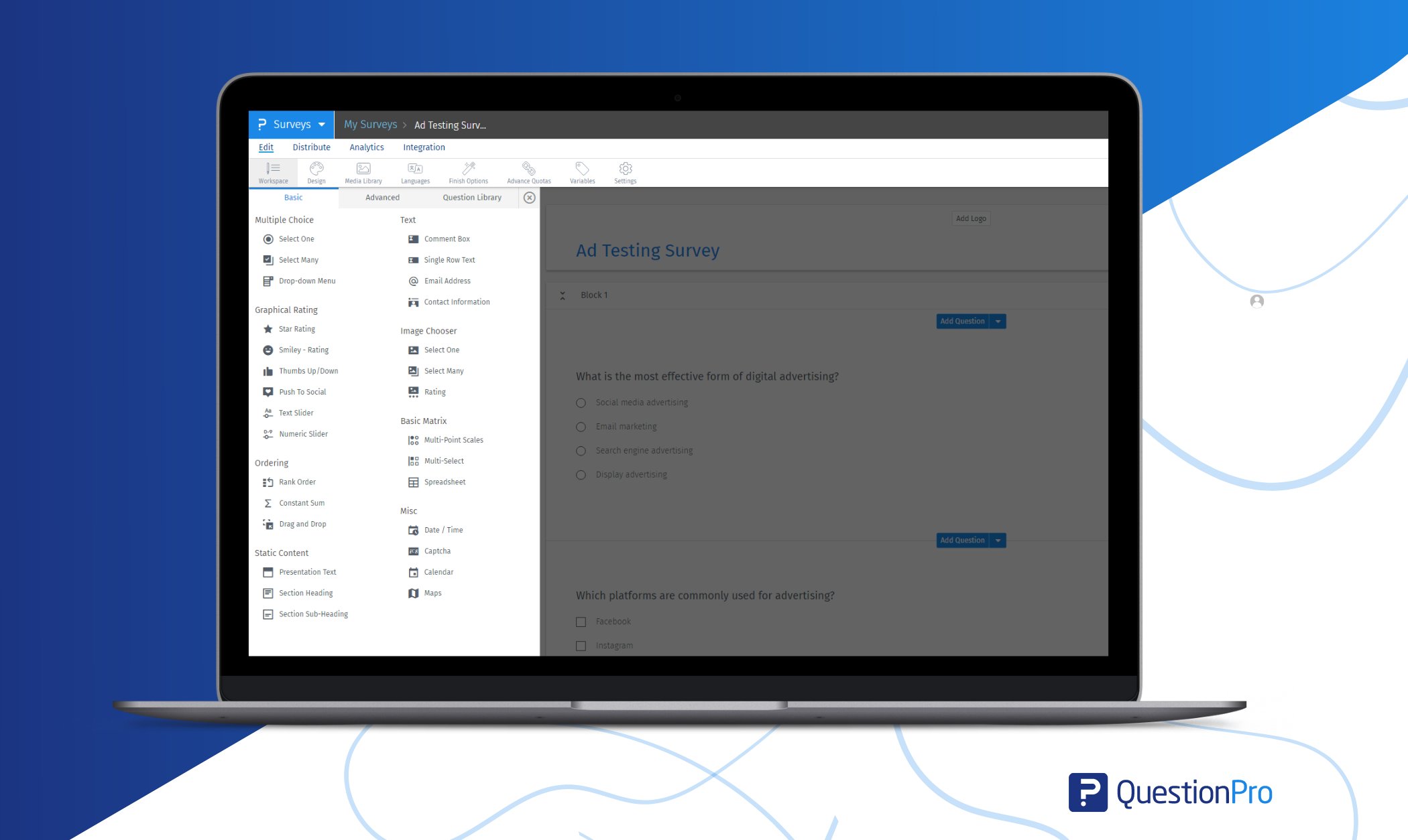 Ad Testing Survey with QuestionPro