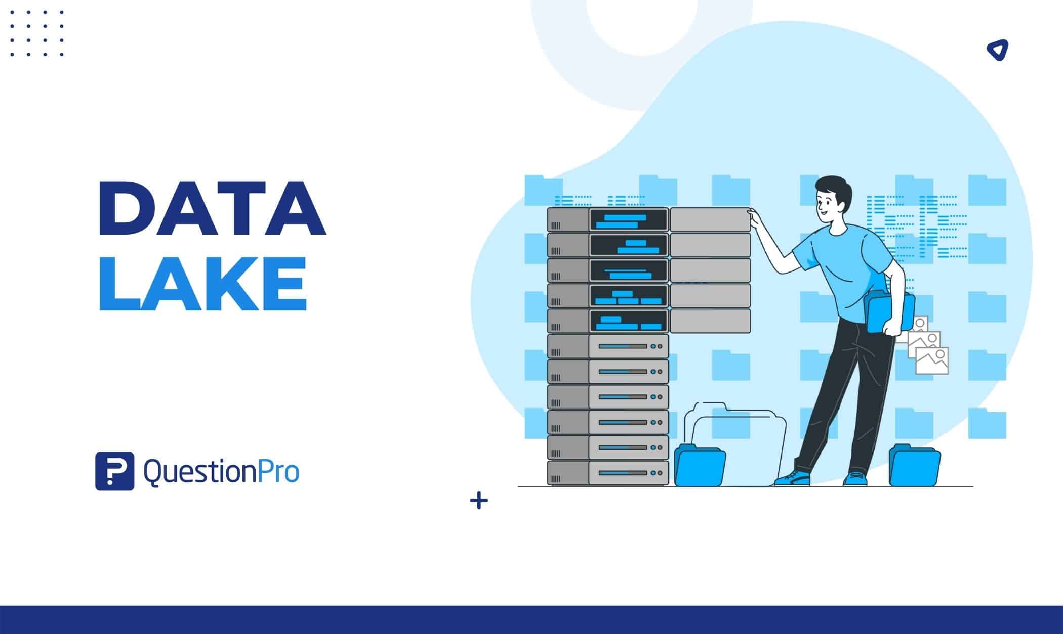 A data lake contains massive, raw data sets in their native format. One benefit is that they eliminate data modeling during import.