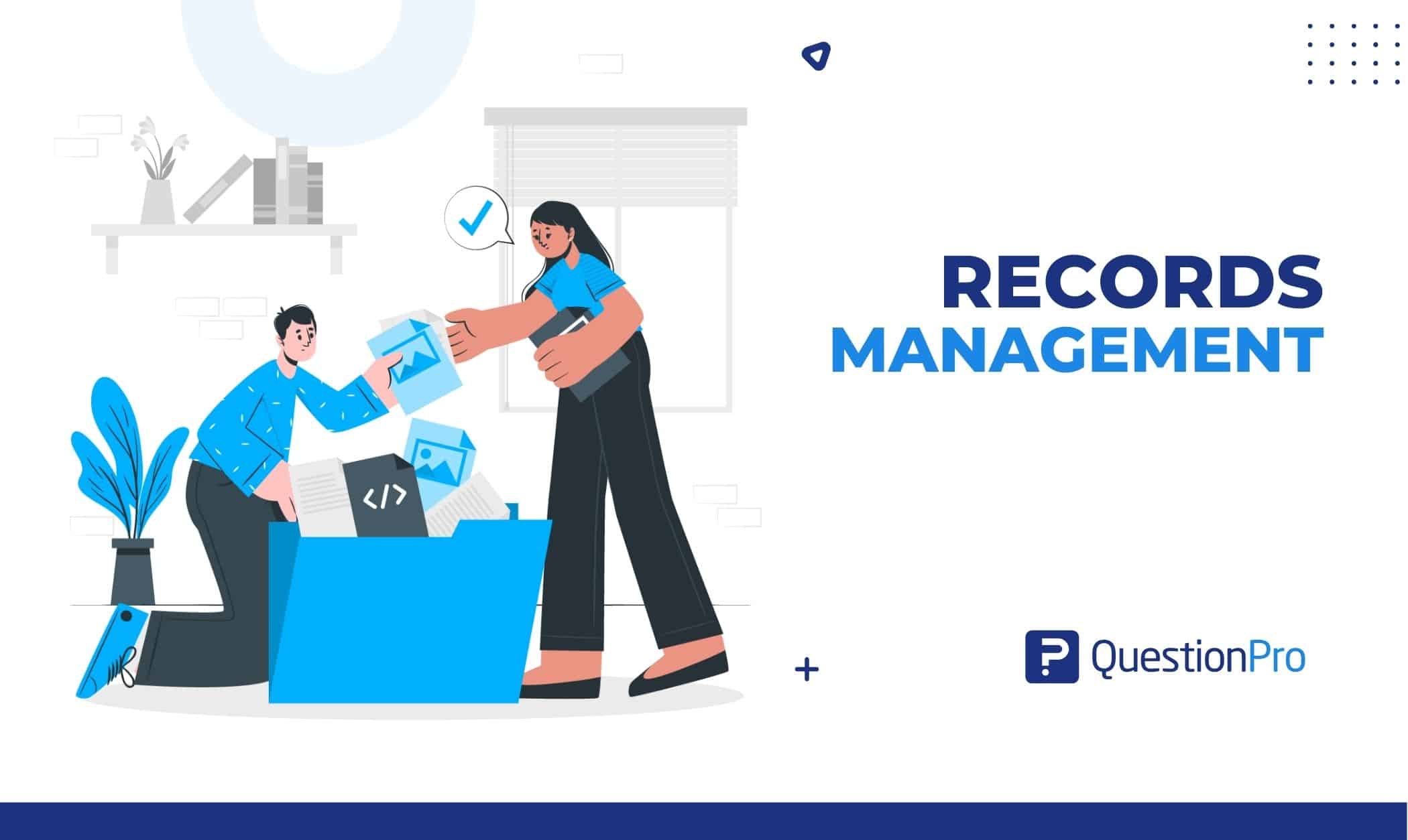 You can use records management to track how information is made, kept, received, and thrown away, no matter its format. Learn more.