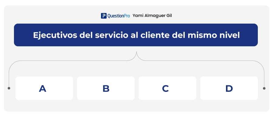 ejecutivos del servicio al cliente del mismo nivel