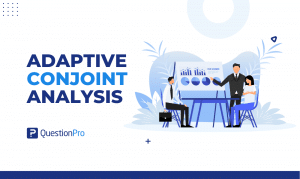 Adaptive conjoint analysis is a market research method that adapts to each person's answers to determine which product features are liked.