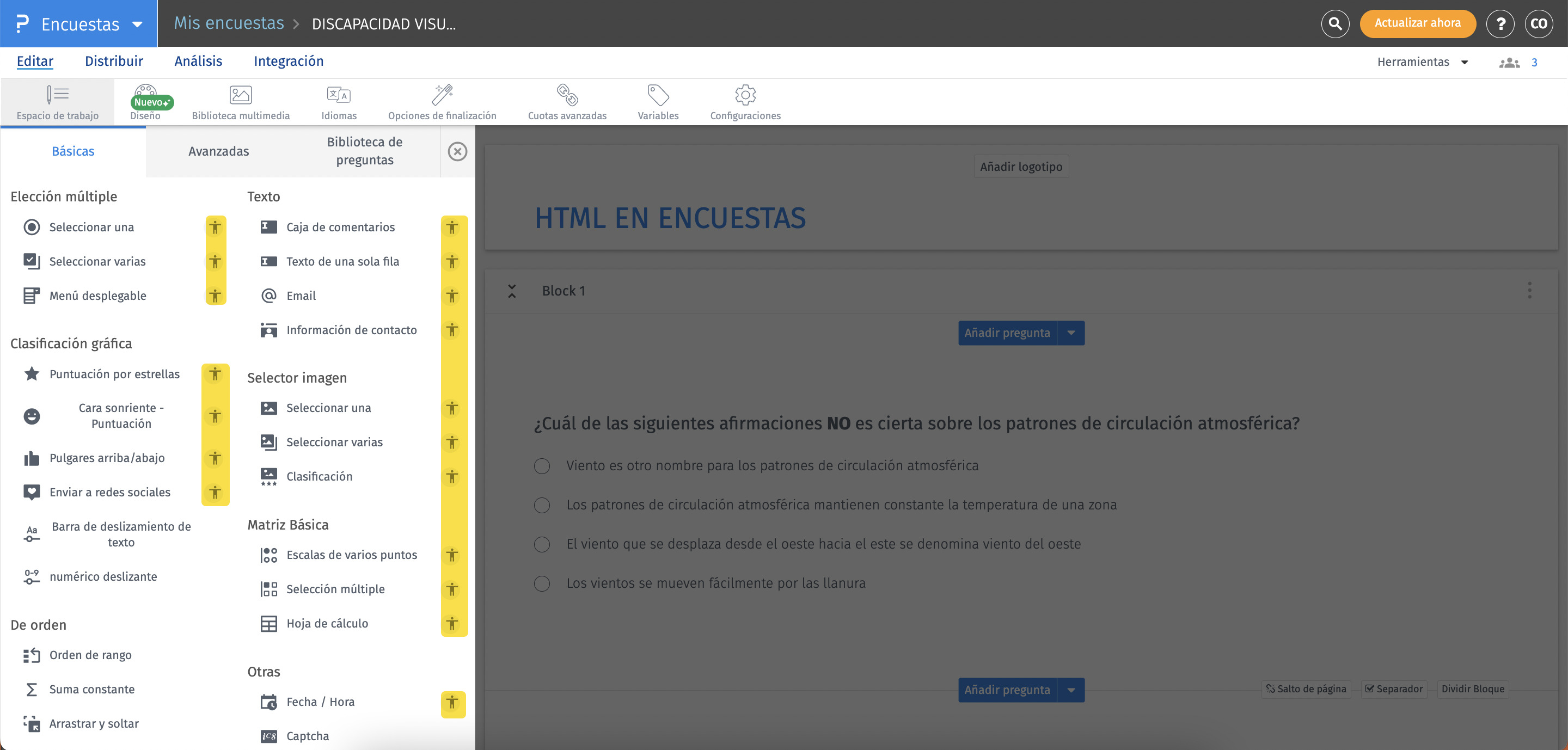 perguntas acessíveis para pessoas com deficiência