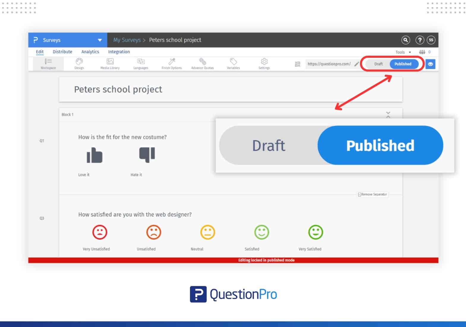 Draft and publish workflow