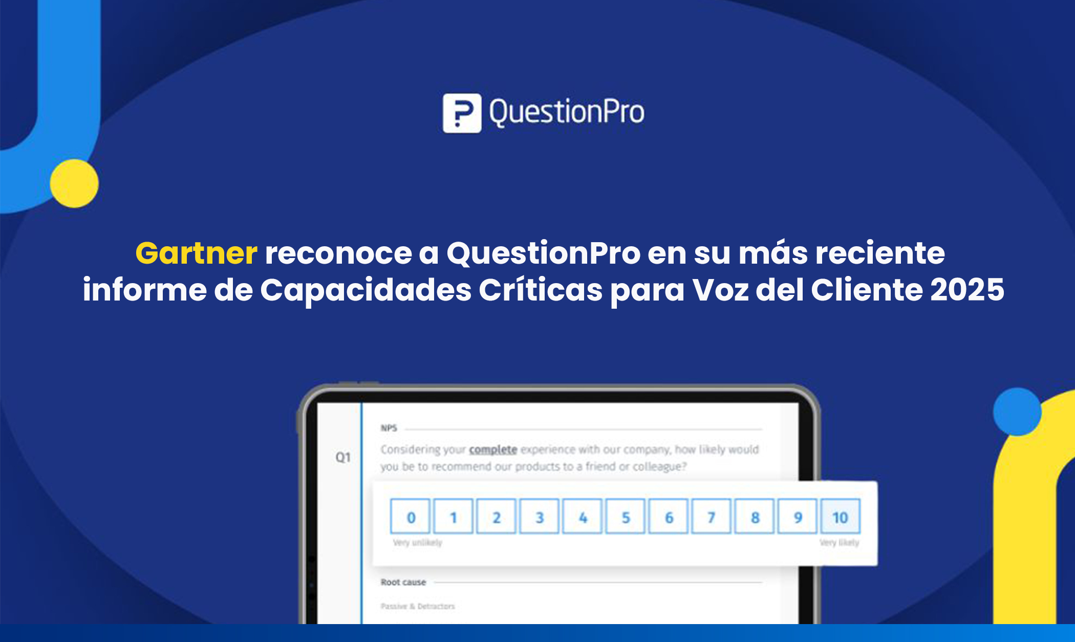 Gartner reconoce a QuestionPro en su más reciente informe de Capacidades Críticas para Voz del Cliente 2025