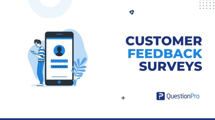 Customer giving feedback to a small business owner through a survey form