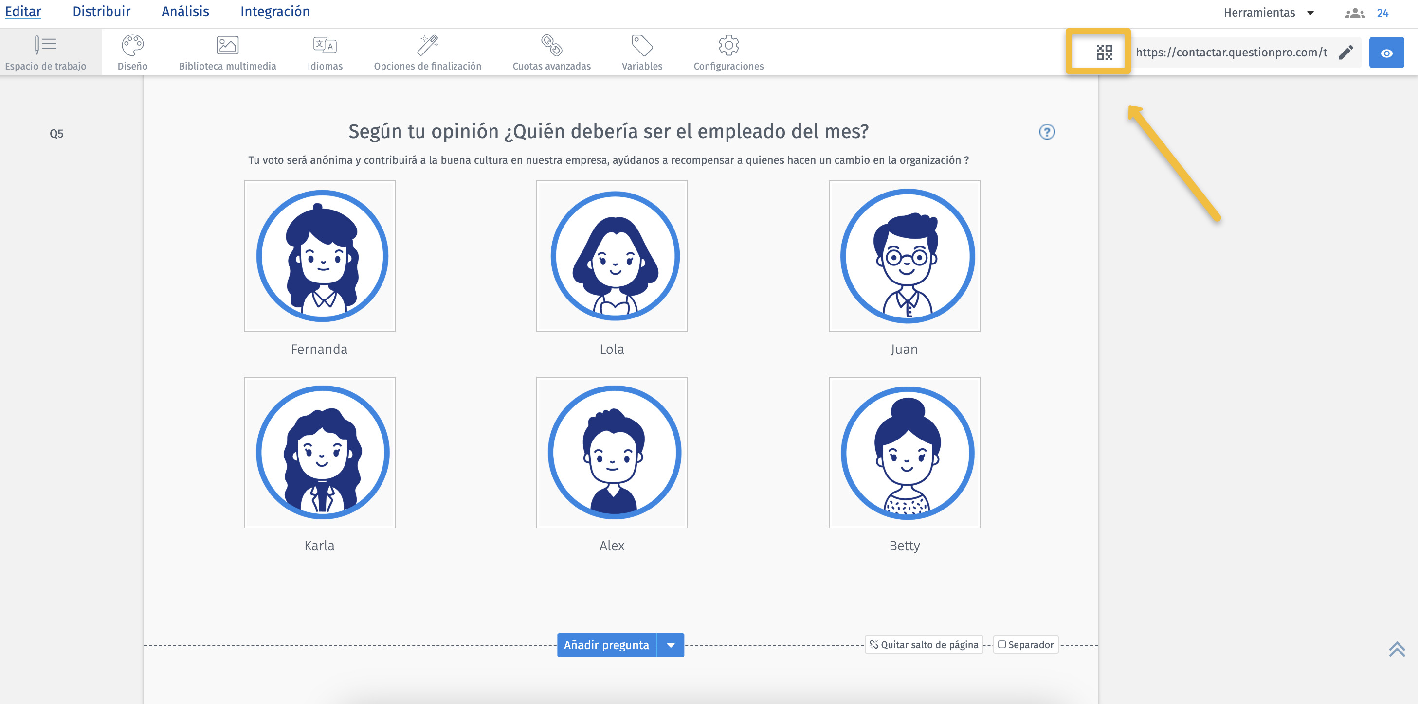 pasos para crear una encuesta por código qr