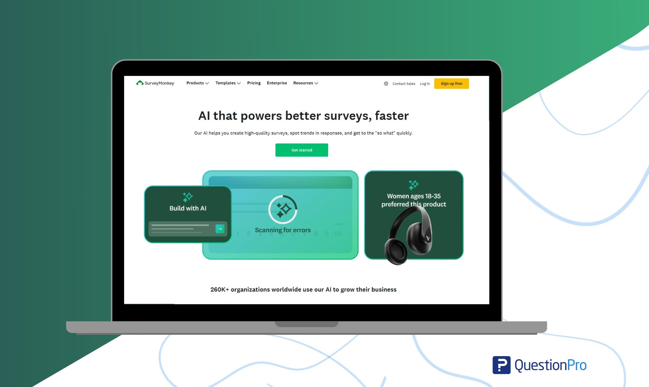 SurveyMonkey for survey design ai tools for market research