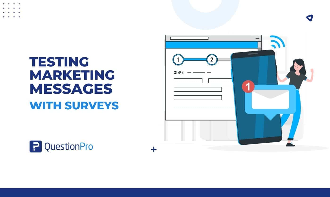 Testing marketing messages with surveys