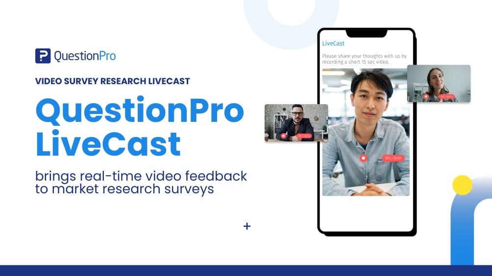 QuestionPro LiveCast brings real-time video feedback to market research surveys