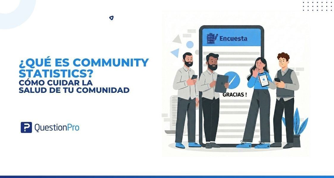 Salud de la comunidad vs tasas de respuesta en comunidades de investigación