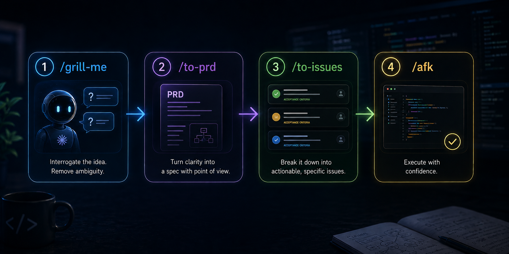 The four-step workflow pipeline