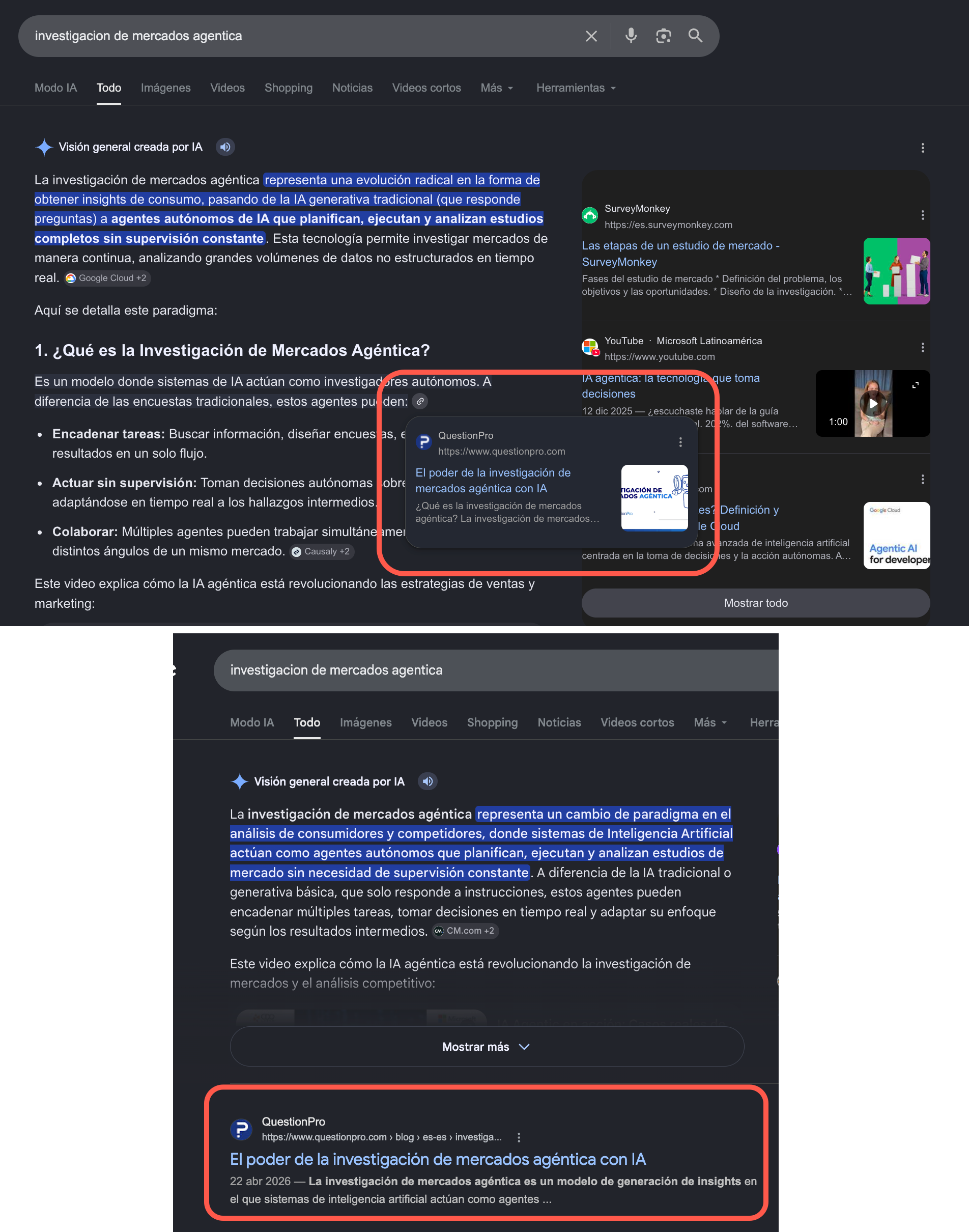 Google results