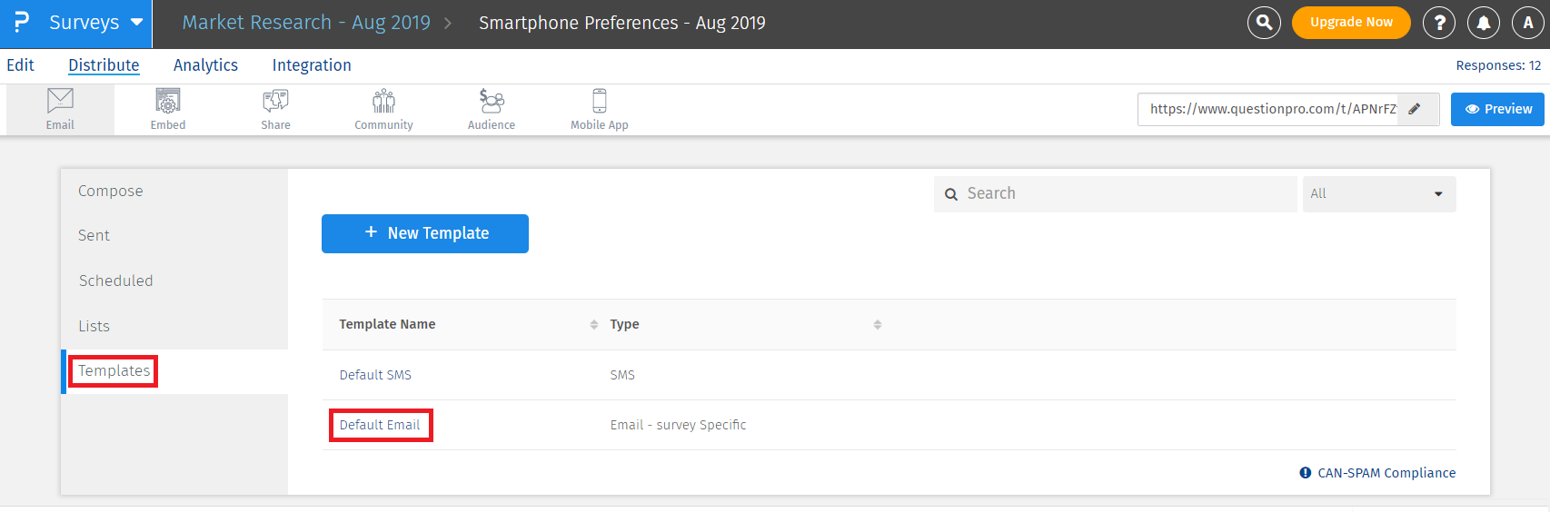 creating email invitation template questionpro help document invitation create