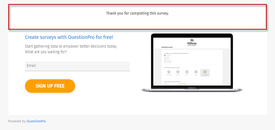 Thank You Page Questionpro Help Document Thank You Page Questionpro Help Document