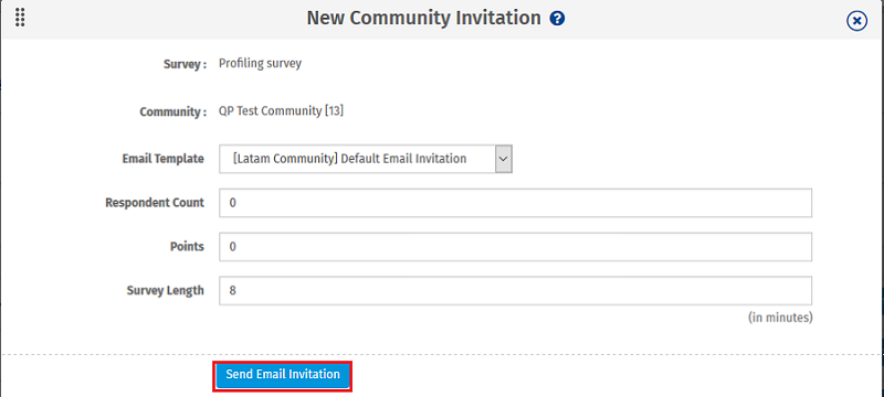 Enviar a miembros de la comunidad | QuestionPro Help Document